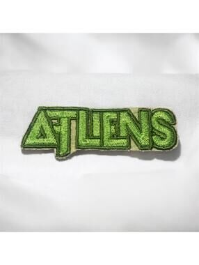 UV Green ATLiens Iron On Patch